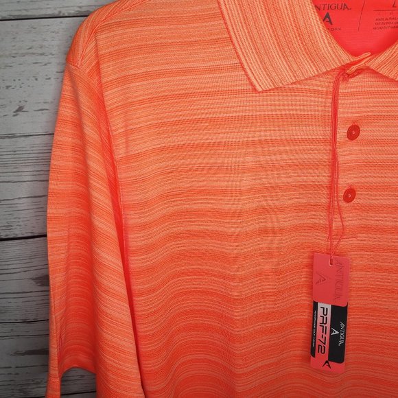 ANTIGUA PAPAYA MEN'S LARGE GOLF POLO NWT - Picture 3 of 5